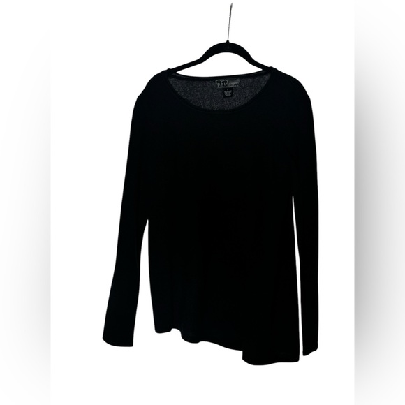 Philosophy By Republic 100% Cashmere Asymmetrical Black Pullover Large - Picture 8 of 11
